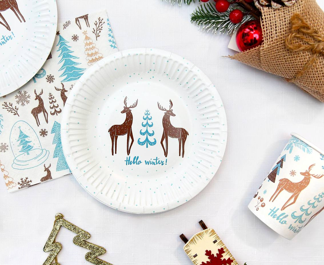 Paper napkins Hello Winter, white, 33x33 cm/ 20 pcs. EOL